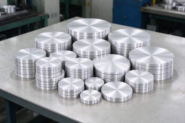 Cookware-grade aluminum circles ready for deep drawing.