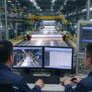 Process control of the hot rolling line.