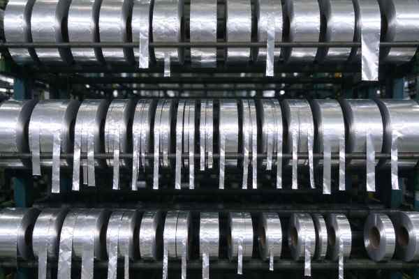 1235 foil slit to various widths ready for converters.